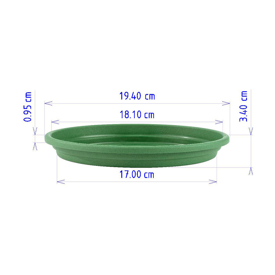 Prato Desli Para Vasos Verde