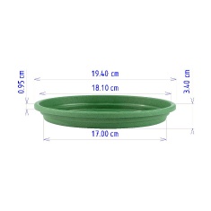 Prato Desli Para Vasos Verde