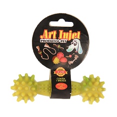 Brinquedo Art Injet Halteres Anti-Tártaro com Cravos para Cães - Cores Sortidas