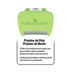 Rasqueadeira Furminator Verde para Cães de Pequeno Porte e Pelo Curto
