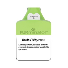 Rasqueadeira Furminator Verde para Cães de Pequeno Porte e Pelo Longo