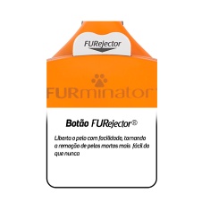 Rasqueadeira Furminator Laranja para Cães de Médio Porte e Pelo Curto