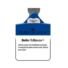Rasqueadeira Furminator Azul para Cães de Grande Porte e Pelo Longo