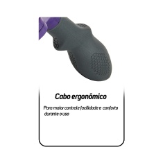 Rasqueadeira Furminator Roxa Média para Gatos de Pelo Longo