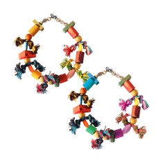 Brinquedo Happy Bird Balanço Rede para Pássaros - Cores Sortidas