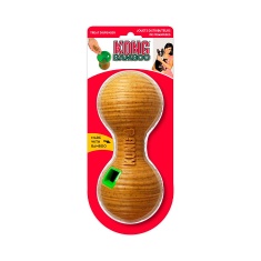 Brinquedo Kong para Cães Bamboo Feeder Dumbbell MD Bege