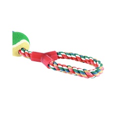 Brinquedo Chalesco Forca com Bola de Tênis para Cães - Cores Sortidas