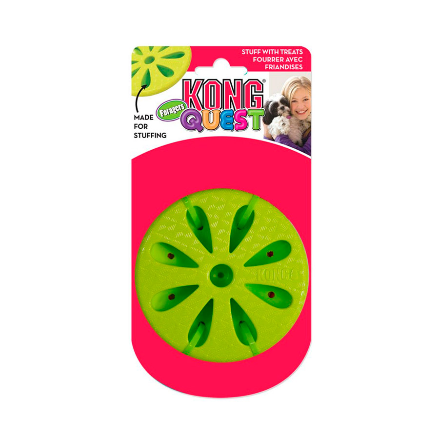 Brinquedo Kong para Cães Quest Foragers Flower Médio Verde