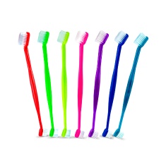 Kit Cat Dog com 2 Escovas de Cabo Longo - Cores Sortidas