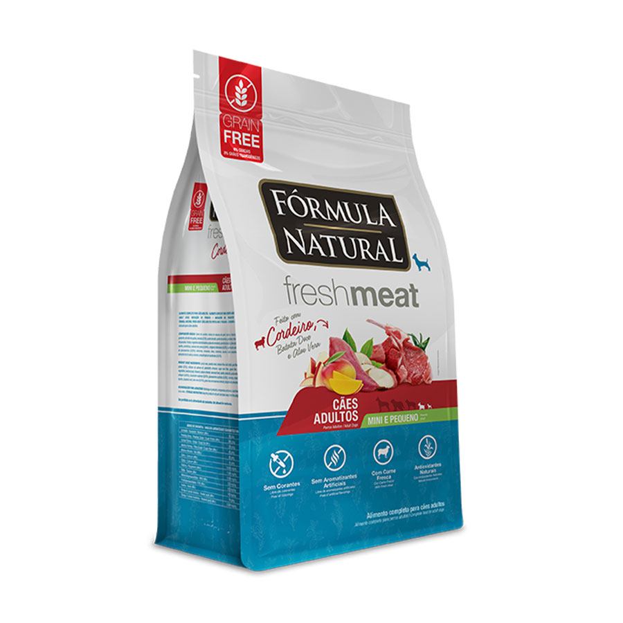 Ração Fórmula Natural Fresh Meat para Cães Adultos de Pequeno Porte Sabor Cordeiro