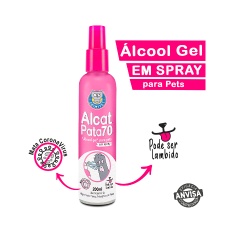 Álcool Gel Alcat Pata Pet Spray 200ml para Pets
