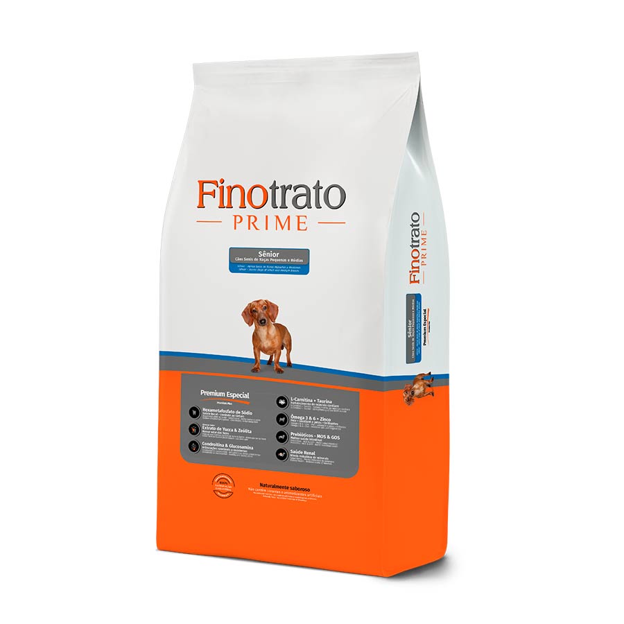 Ração Finotrato Prime para Cães Sênior de Porte Pequeno e Médio