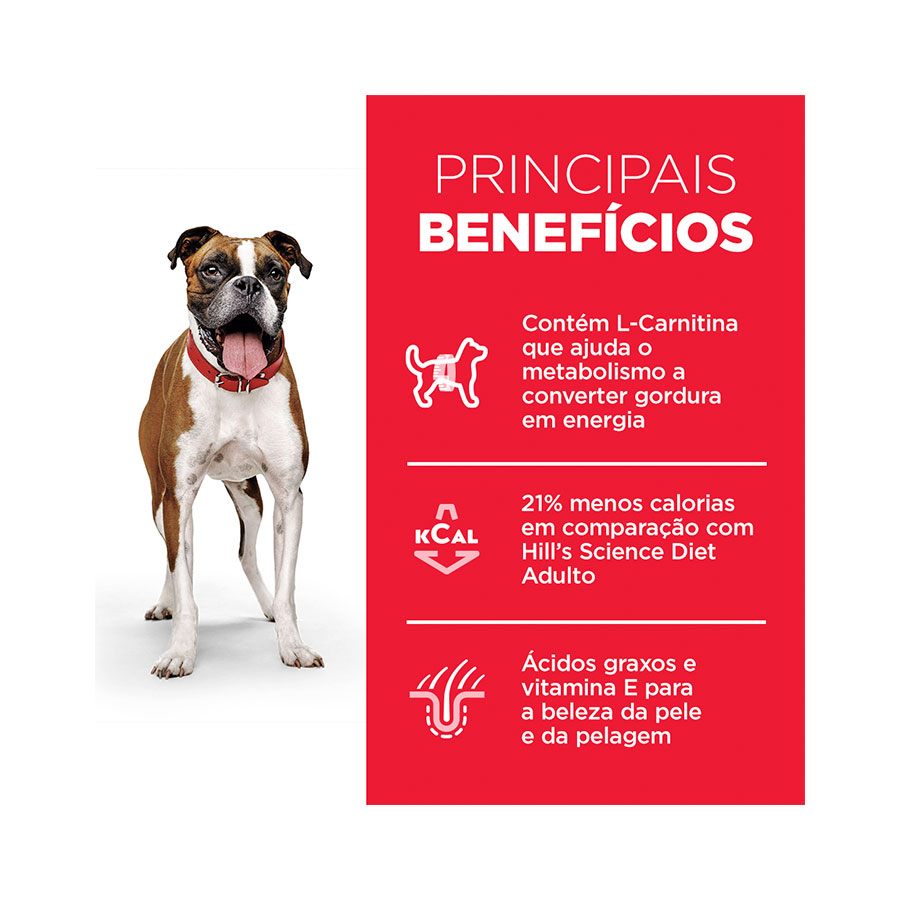 Ração Hill's Science Diet para Cães Adulto Light 12 kg