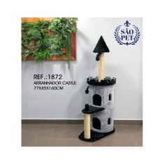 Brinquedo Arranhador São Pet Castle para Gatos Bege