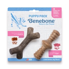 Benebone Puppy 2-Pack Map+Zag para Cães Filhotes