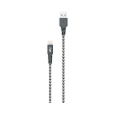 Cabo Lightning I2GO Nylon 1,5m Preto e Branco
