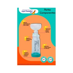 Espaçador Agachamber Vet para Aerossolterapia para Cães e Gatos