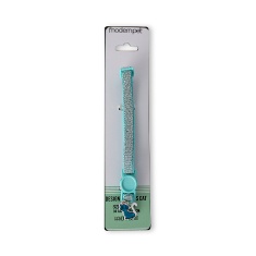 Coleira Modernpet Elástica Verde Tiffany para Gatos