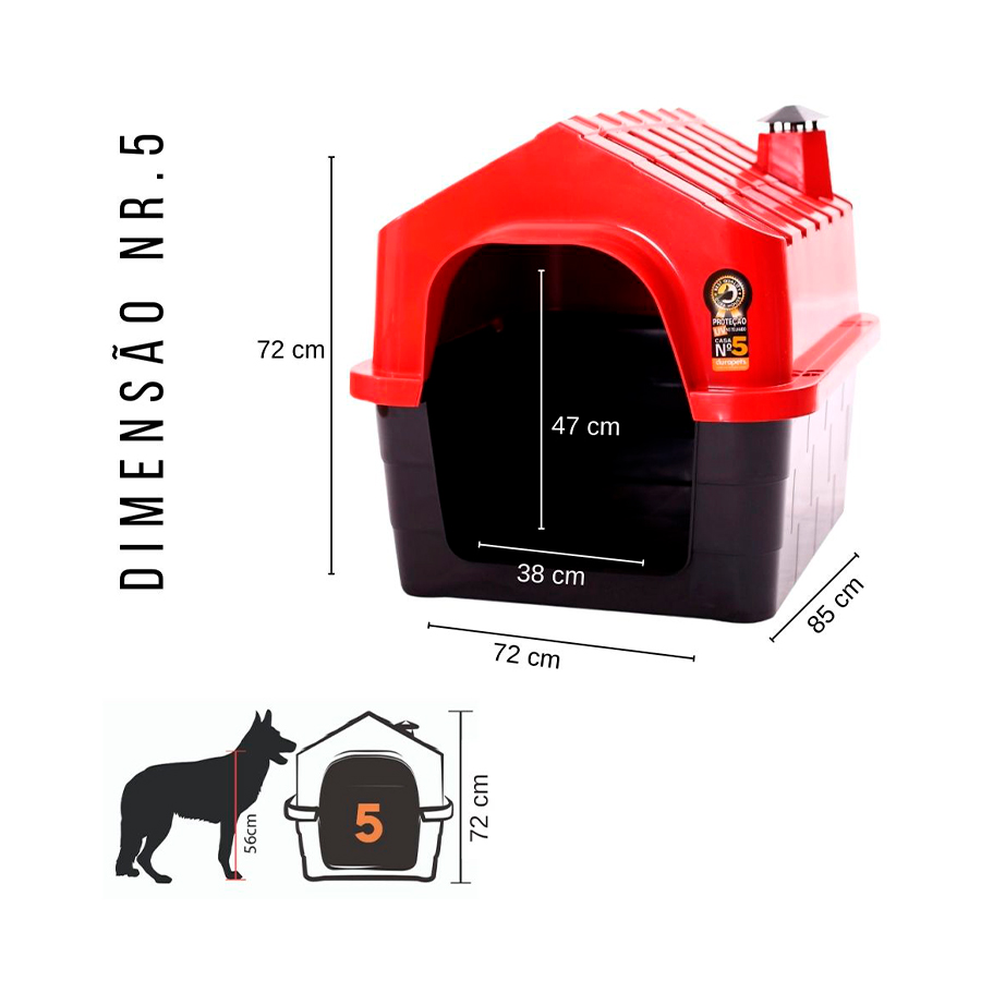 Casa DuraPets Dura House Vermelha para Cães