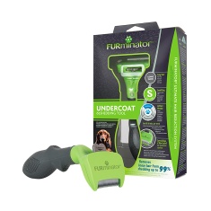Rasqueadeira Furminator Verde para Cães de Pequeno Porte e Pelo Longo