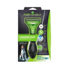 Rasqueadeira Furminator Verde para Cães de Pequeno Porte e Pelo Curto