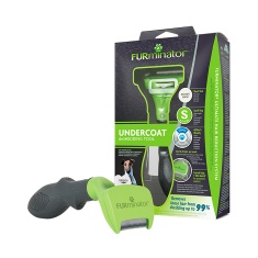 Rasqueadeira Furminator Verde para Cães de Pequeno Porte e Pelo Curto
