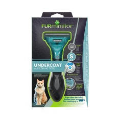 Rasqueadeira Furminator Verde Pequeno para Gatos de Pelo Longo