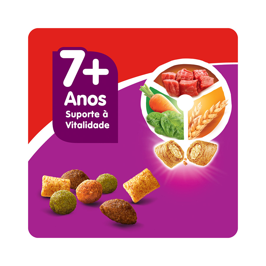 Ração Whiskas para Gatos Adultos 7+ Carne