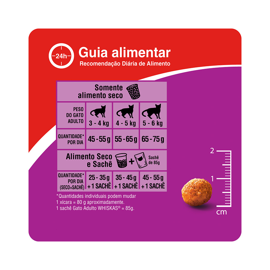 Ração Whiskas para Gatos Adultos 7+ Carne