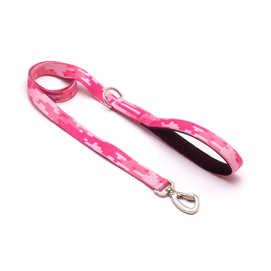 Guia Cachorreiros Super Camuflado Rosa para Cães