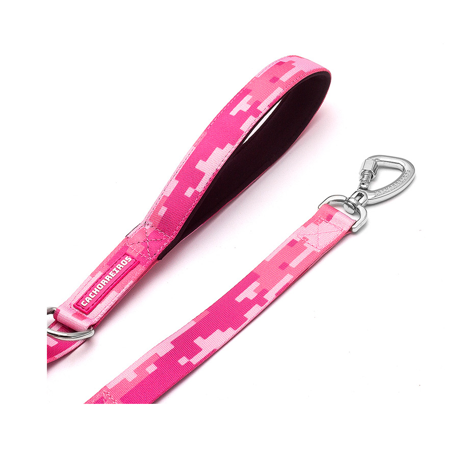 Guia Cachorreiros Super Camuflado Rosa para Cães