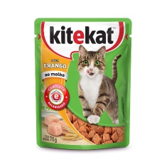 Ração Úmida Kitekat Sachê Frango ao Molho para Gatos Adultos 70 g