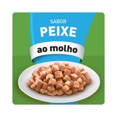 Ração Úmida Kitekat Sachê Peixe ao Molho para Gatos Adultos 70 g
