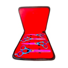 Tesoura Sange Kit Fio Navalha 4 Unidades e Case