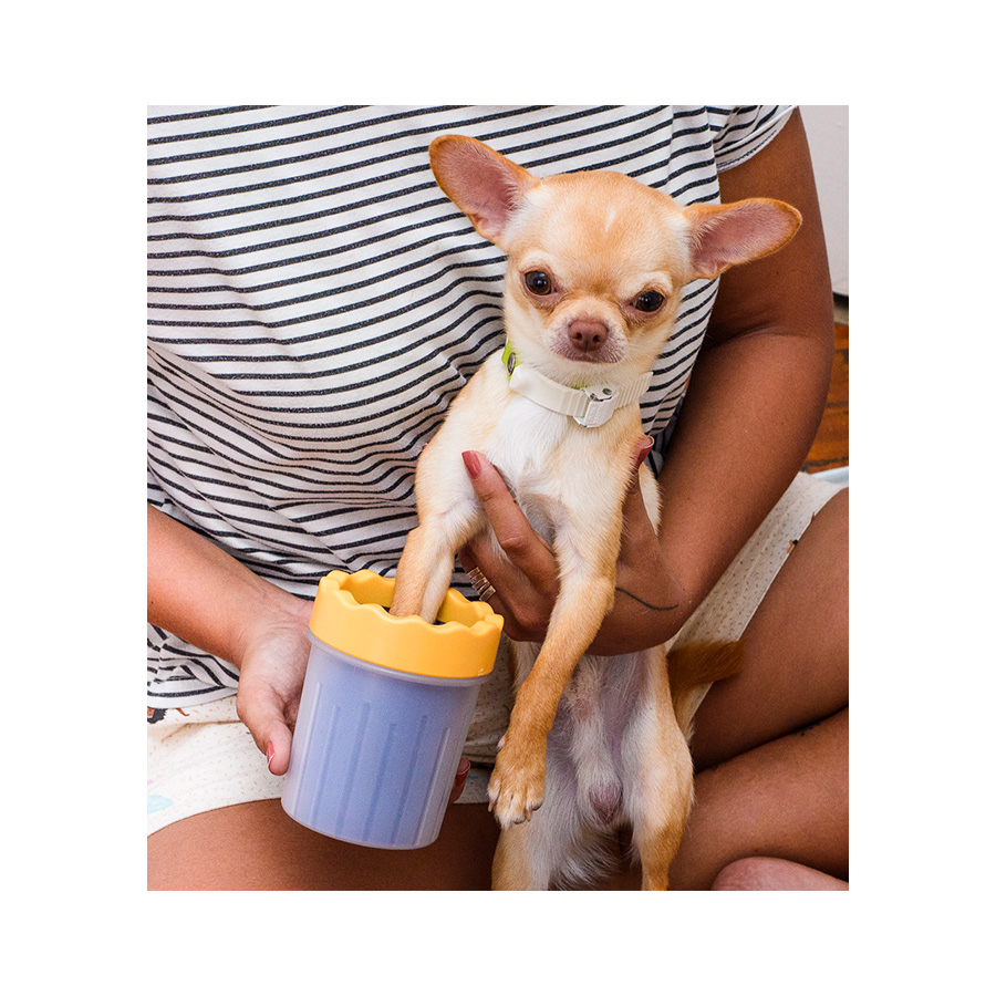 Copo Limpador de Patinhas Azul para Cães Oikos