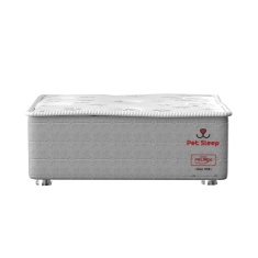 Cama Pet Sleep Pelmex Classic Cinza e Branco para Cães e Gatos