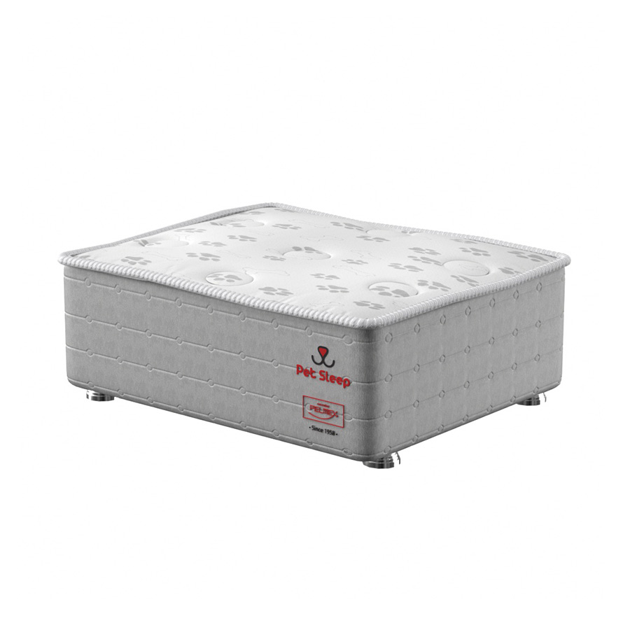Cama Pet Sleep Pelmex Classic Cinza e Branco para Cães e Gatos