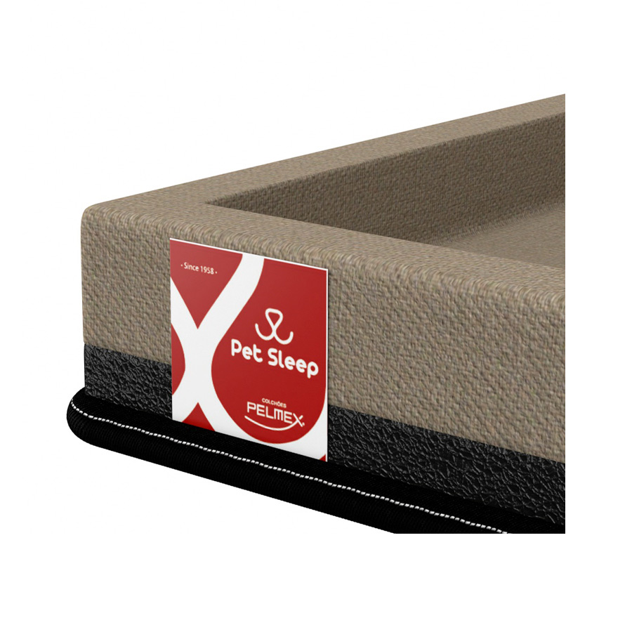 Cama Pet Sleep Pelmex Foam Marrom e Preto para Cães e Gatos