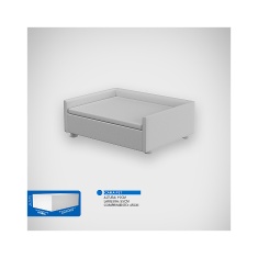 Conjunto Cama Box Pet Sleep Pelmex Luxo Marrom e Branco para Cães e Gatos