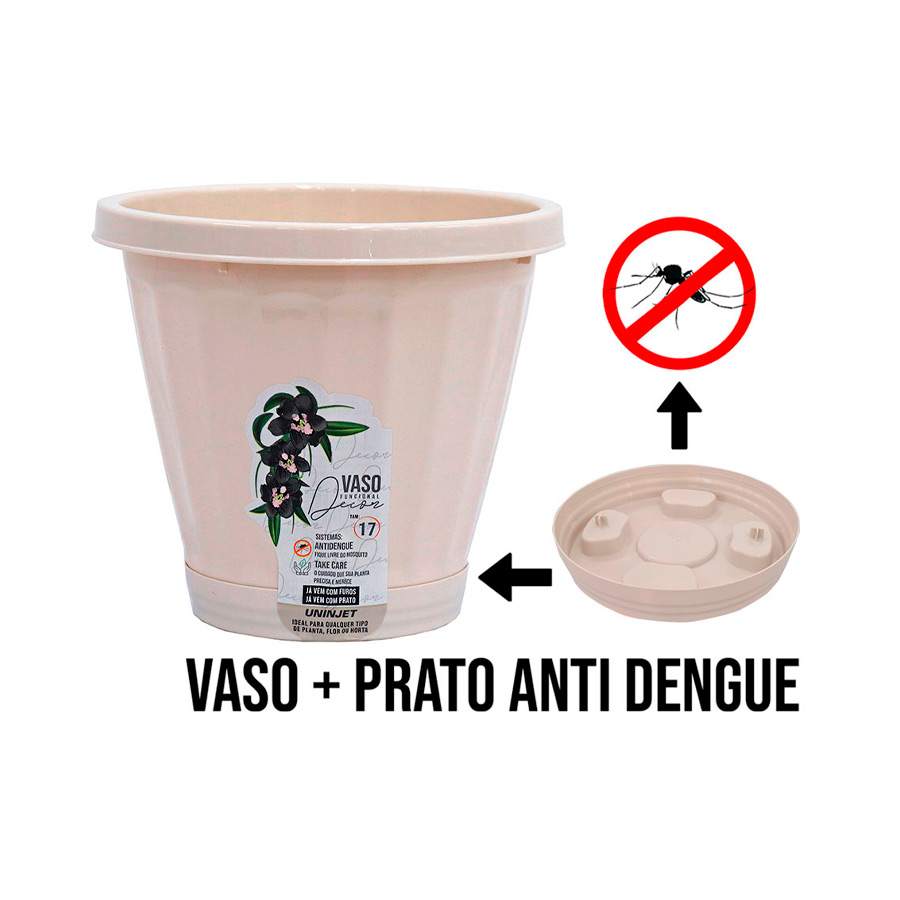 Vaso Uninjet com Prato Palha