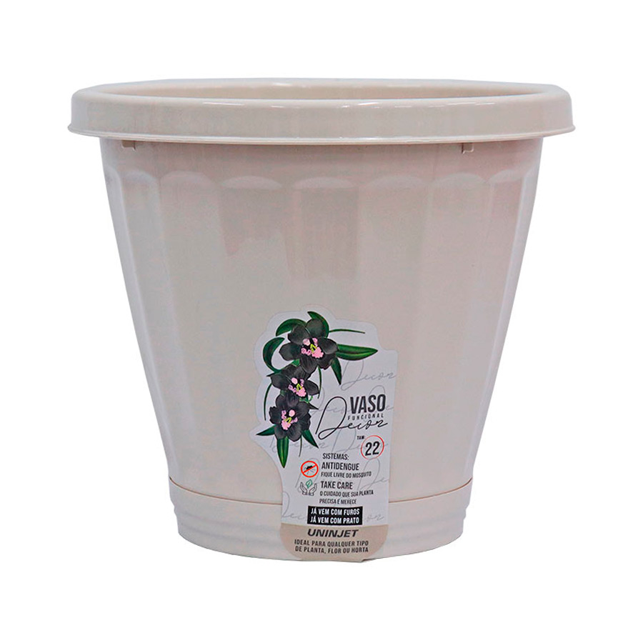 Vaso Uninjet com Prato Palha