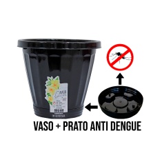 Vaso Uninjet com Prato Preto