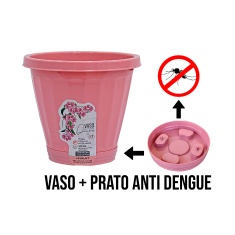 Vaso Uninjet com Prato Rosa