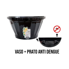 Vaso Uninjet de Parede com Prato Preto