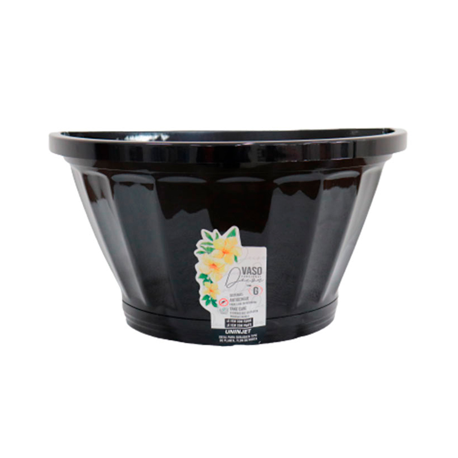 Vaso Uninjet de Parede com Prato Preto