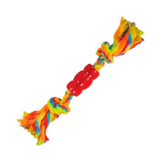 Brinquedo Jambo Mordedor Corda Rubber Bone Color para Cães