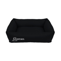 Cama Cute&Co Microfibra Preta para Cães e Gatos