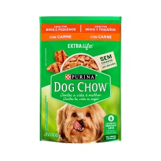 Ração Úmida Dog Chow Sabor Carne para Cães Adultos de Raças Pequenas- 100g