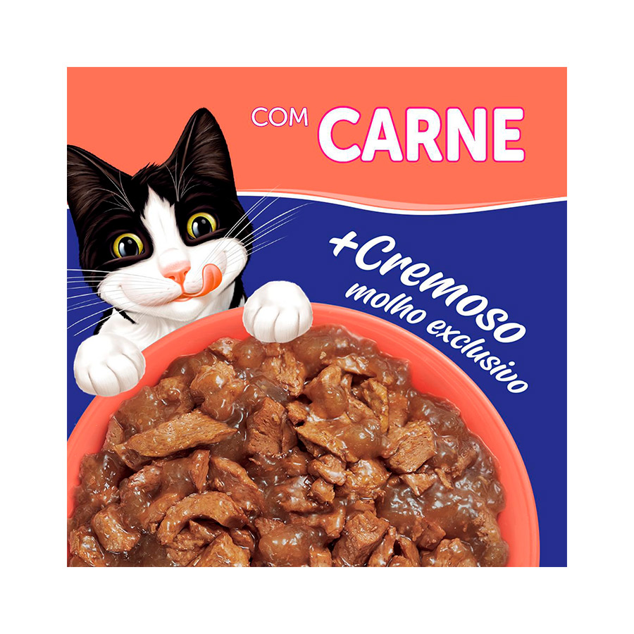Ração Úmida Nestlé Purina Felix Fantastic Deli para Gatos Adultos Sabor Carne 85g