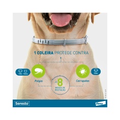 Coleira Antipulgas e Carrapatos Seresto para Cães e Gatos até 8 Kg Elanco